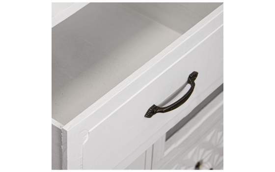 Mueble Recibidor Blanco 7 Cajones Tallados 1 Puerta Atderas