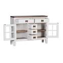 Mueble Recibidor Blanco Nogal 5 Cajones 2 Puertas Serie Everest