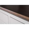 Mueble Recibidor Blanco Nogal 5 Cajones 2 Puertas Serie Everest