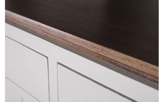 Mueble Recibidor Blanco Nogal 5 Cajones 2 Puertas Serie Everest