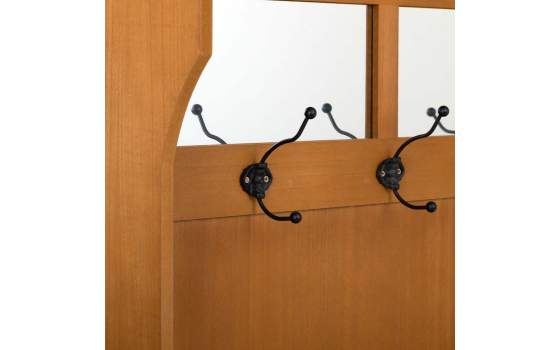 Mueble Recibidor Colonial con Perchero y Banco Serie Areast