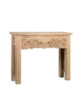 Mueble Recibidor Consola Rustica Tallada Teca Reciclada Arilk