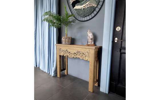 Mueble Recibidor Consola Rustica Tallada Teca Reciclada Arilk Mueble Recibidor Consola Rustica Tallada Teca Reciclada Arilk