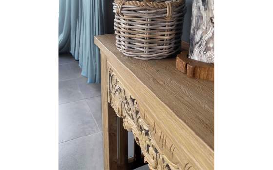 Mueble Recibidor Consola Rustica Tallada Teca Reciclada Arilk Mueble Recibidor Consola Rustica Tallada Teca Reciclada Arilk