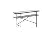 Mueble Recibidor Forja con Estante y Tapa Cristal Serie Andion