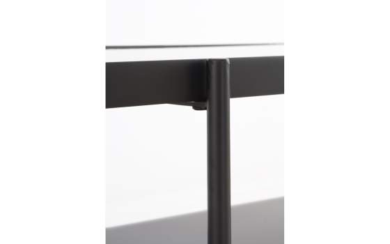 Mueble Recibidor Forja con Estante y Tapa Cristal Serie Andion