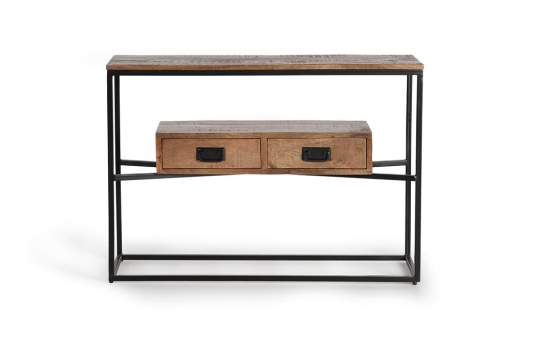 Mueble Recibidor Industrial 2 Cajones Serie Arcino