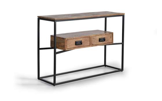 Mueble Recibidor Industrial 2 Cajones Serie Arcino