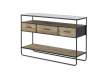 Mueble Recibidor Industrial 3 Cajones Madera Metal Serie Baillet