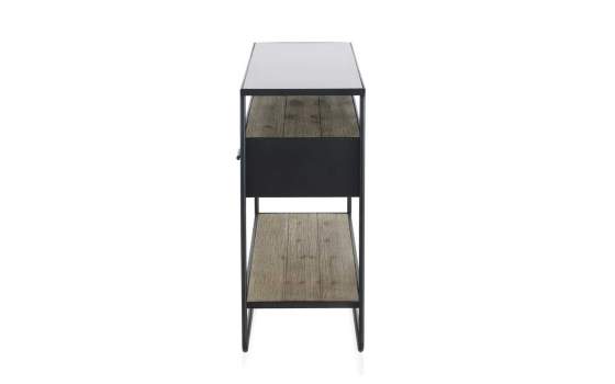 Mueble Recibidor Industrial 3 Cajones Madera Metal Serie Baillet