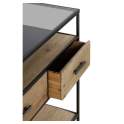 Mueble Recibidor Industrial 3 Cajones Madera Metal Serie Baillet