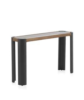 Mueble Recibidor Industrial Madera Metal  Cristal Albid