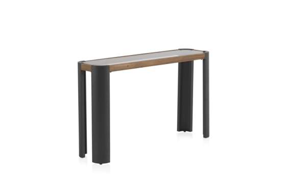 Mueble Recibidor Industrial Madera Metal  Cristal Albid