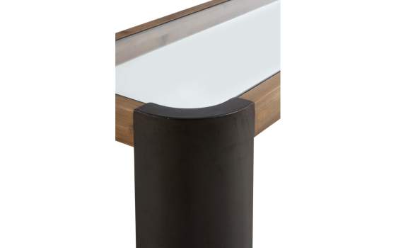 Mueble Recibidor Industrial Madera Metal  Cristal Albid