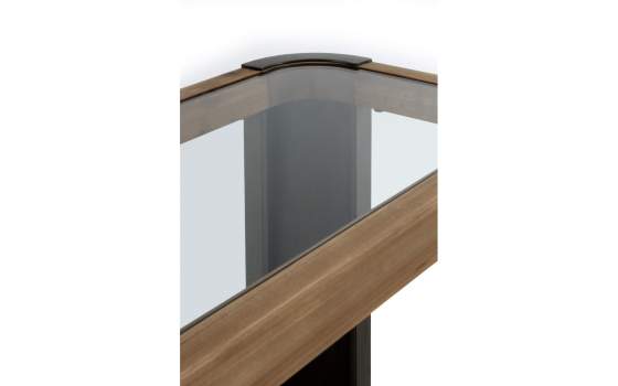 Mueble Recibidor Industrial Madera Metal  Cristal Albid