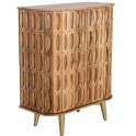 Mueble Recibidor Madera Mango 2 Puertas Labradas Abrizzi