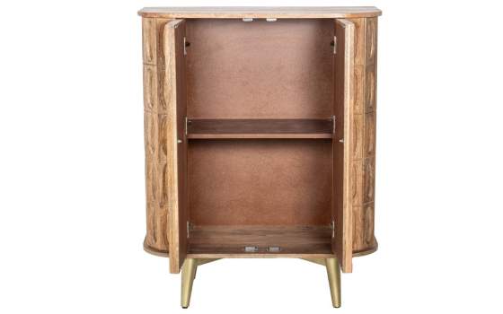 Mueble Recibidor Madera Mango 2 Puertas Labradas Abrizzi