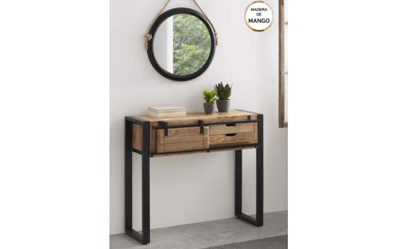 Mueble Recibidor Madera Mango  Puerta Corredera Averrada