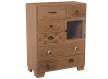 Mueble Recibidor Madera Natural 7 Cajones 1 Puerta Atderas