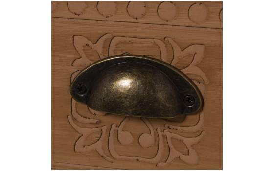 Mueble Recibidor Madera Natural 7 Cajones 1 Puerta Atderas