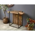 Mueble Recibidor Madera Reciclada Metal Rustico Venatici