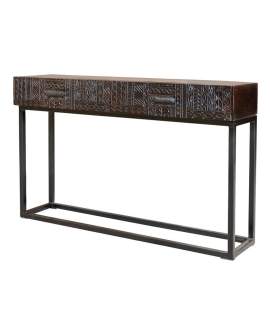 Mueble Recibidor Oriental Etnico 2 Cajones Serie Jeroglifico