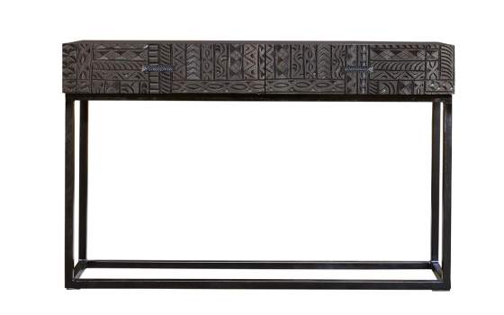 Mueble Recibidor Oriental Etnico 2 Cajones Serie Jeroglifico