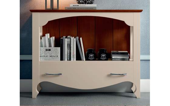 Mueble Recibidor Provenzal 1 Cajon en Blanco Serie Praga