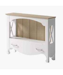 Mueble Recibidor Provenzal 1 Cajon en Blanco Serie Praga