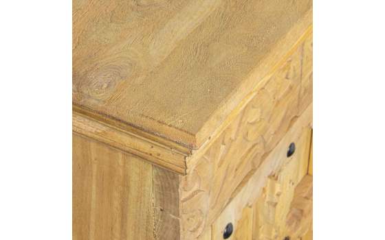 Mueble Recibidor Rústico 2 Puertas Madera Mango Natural Ardimt