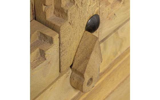 Mueble Recibidor Rústico 2 Puertas Madera Mango Natural Ardimt