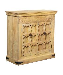 Mueble Recibidor Rústico 2 Puertas Madera Mango Natural Ardimt