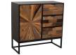 Mueble Recibidor Rústico Industrial 3 Cajones 1 Puerta Antoin