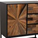 Mueble Recibidor Rústico Industrial 3 Cajones 1 Puerta Antoin