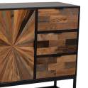 Mueble Recibidor Rústico Industrial 3 Cajones 1 Puerta Antoin