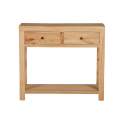 Mueble Recibidor Rustico 2 Cajones Estante - Serie Aatmos