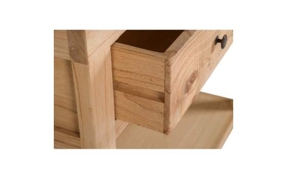 Mueble Recibidor Rustico 2 Cajones Estante - Serie Aatmos