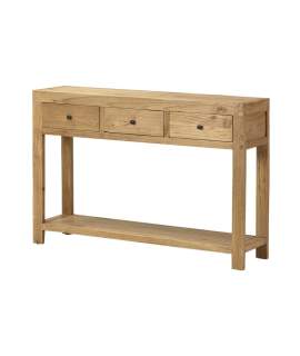 Mueble Recibidor Rustico 3 Cajones Estante - Serie Aatmos