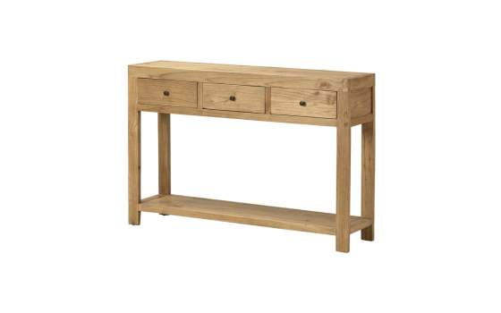 Mueble Recibidor Rustico 3 Cajones Estante - Serie Aatmos