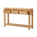 Mueble Recibidor Rustico 3 Cajones Estante - Serie Aatmos