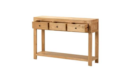 Mueble Recibidor Rustico 3 Cajones Estante - Serie Aatmos