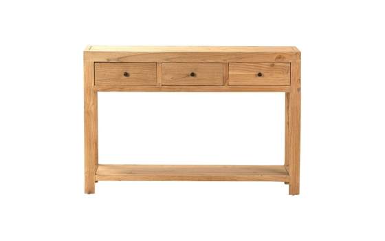 Mueble Recibidor Rustico 3 Cajones Estante - Serie Aatmos