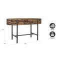 Mueble Recibidor Rustico Teca Acero Serie Aforest