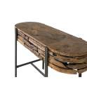 Mueble Recibidor Rustico Teca Acero Serie Aforest