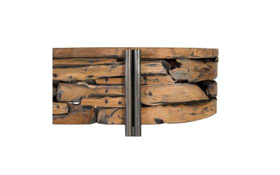 Mueble Recibidor Rustico Teca Acero Serie Aforest