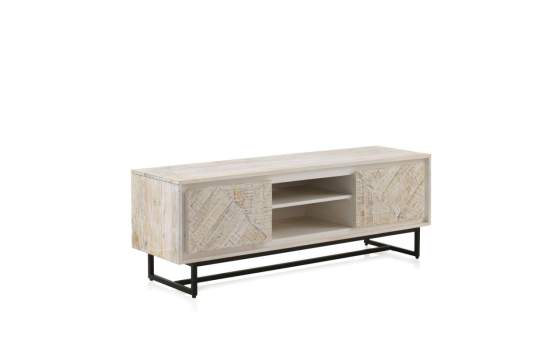 Mueble Television 2 Puertas Mango Patinado Serie Atilant