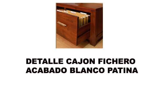 Mueble Television 4 Cajones Blanco Patinado Serie Elisean