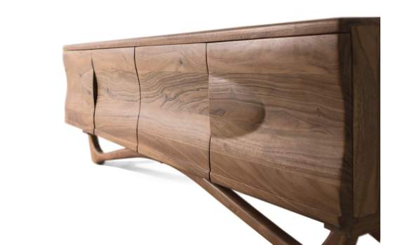 Mueble Television 4 Puertas Madera de Acacia Serie Natild