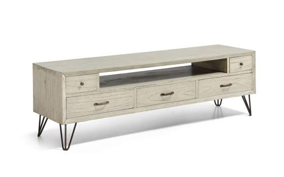 Mueble Television Actual Blanco Hueso Serie Muria