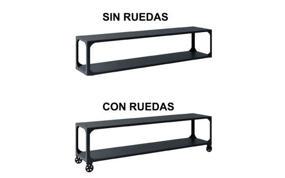 Mueble Television Bajo en Chapa Acero Serie Dustriasl